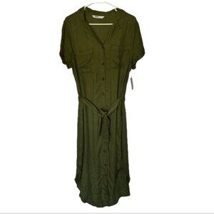 NWT - Sonoma Sydney Olive Utility Button Down Dress